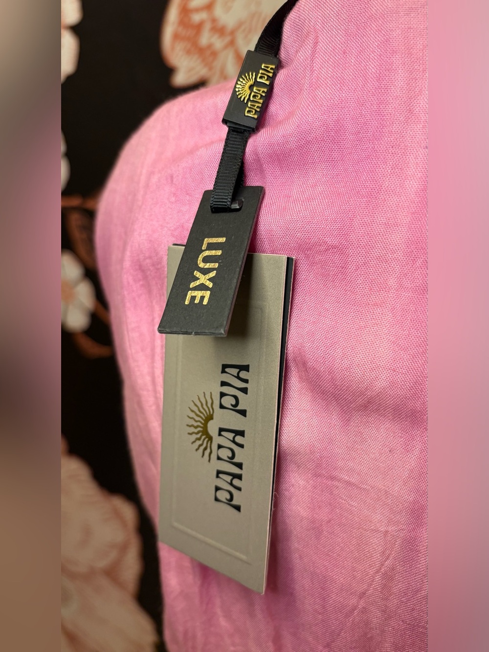 NWT Papa Pia Luxe Pink Embellished Maxi Dress | One Size - Picture 11 of 15